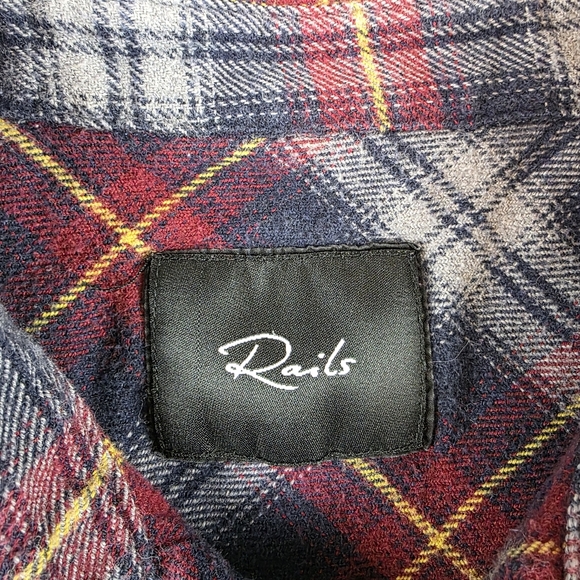 Rails 100% Cotton Plaid Button Dawn Shirt Size M - Picture 5 of 7